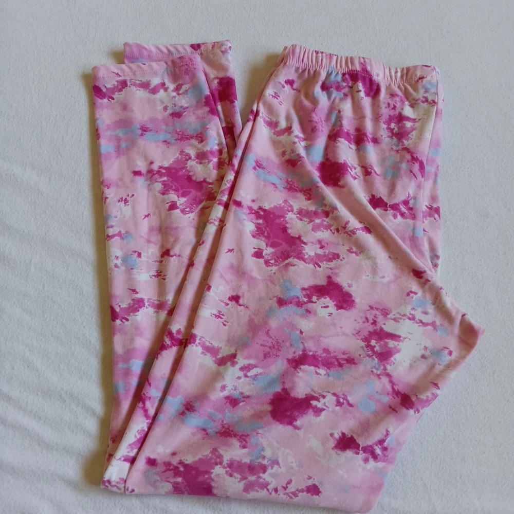 Bobbie Brooks Pink White Blue XL Casual Leggings